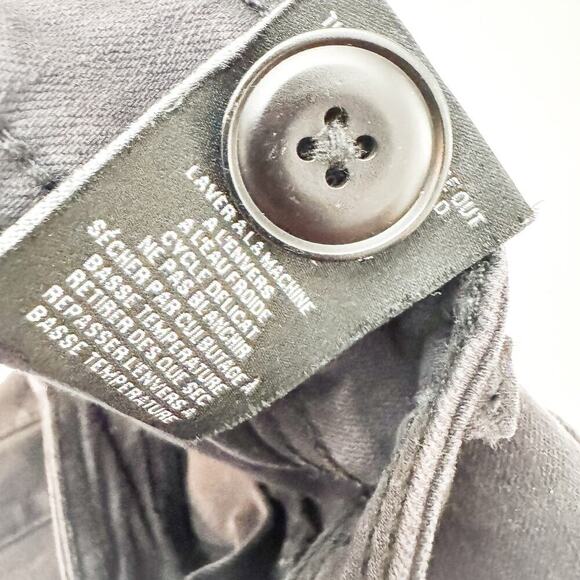 OAT Wide Flared Black Raw Hem Denim Jeans Size 8 / 29 - Picture 8 of 9